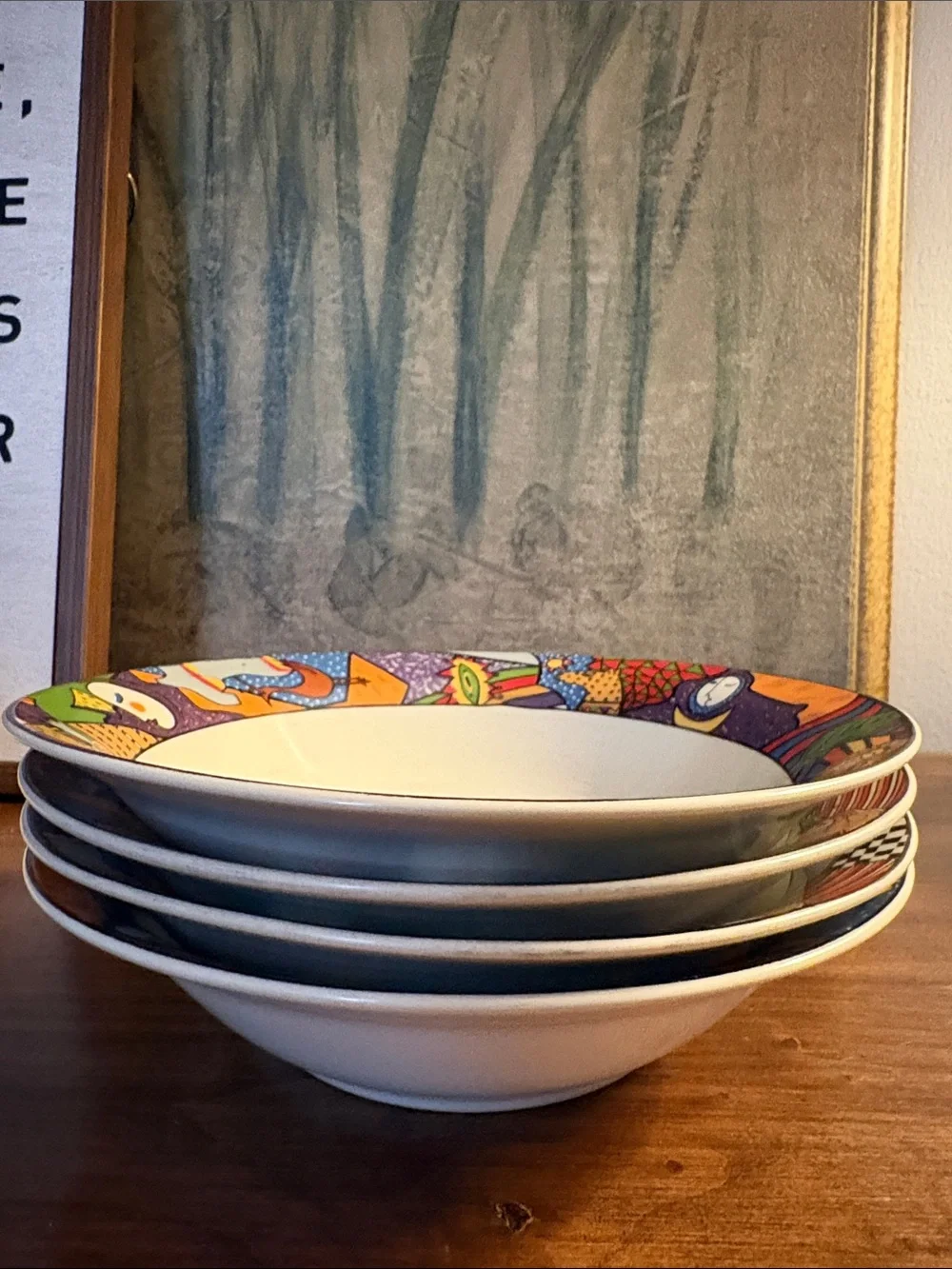 VTG 1991 VITROMASTER Metropolitan Soup/Cereal Bowls 7.25” Set of (4)